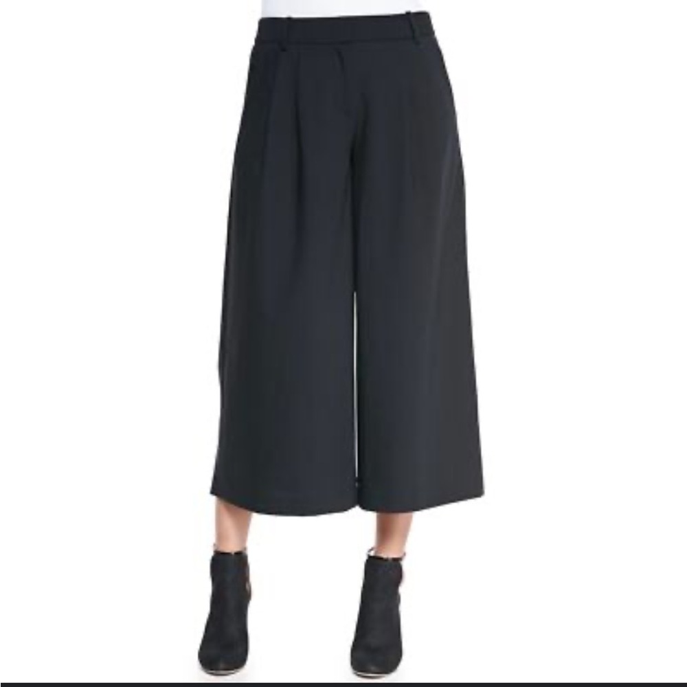 Tibi black trouser wide leg crop- Size 0